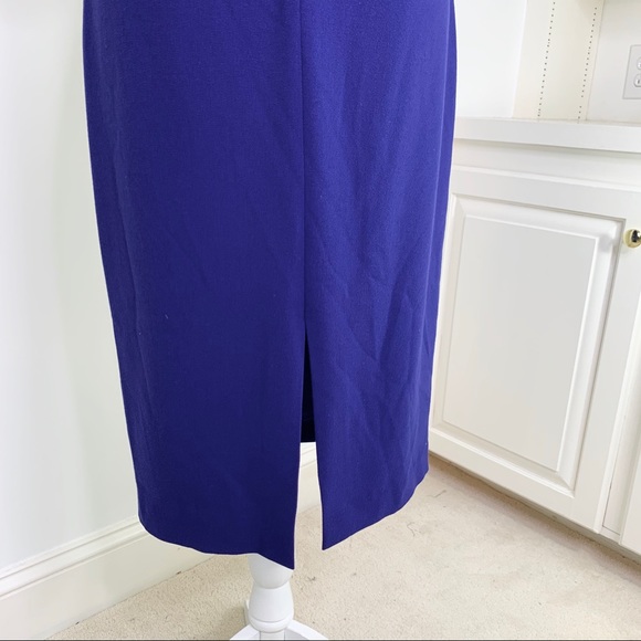 BCBGMaxAzria Elise cold shoulder Ruffle dress Blue - Picture 8 of 12